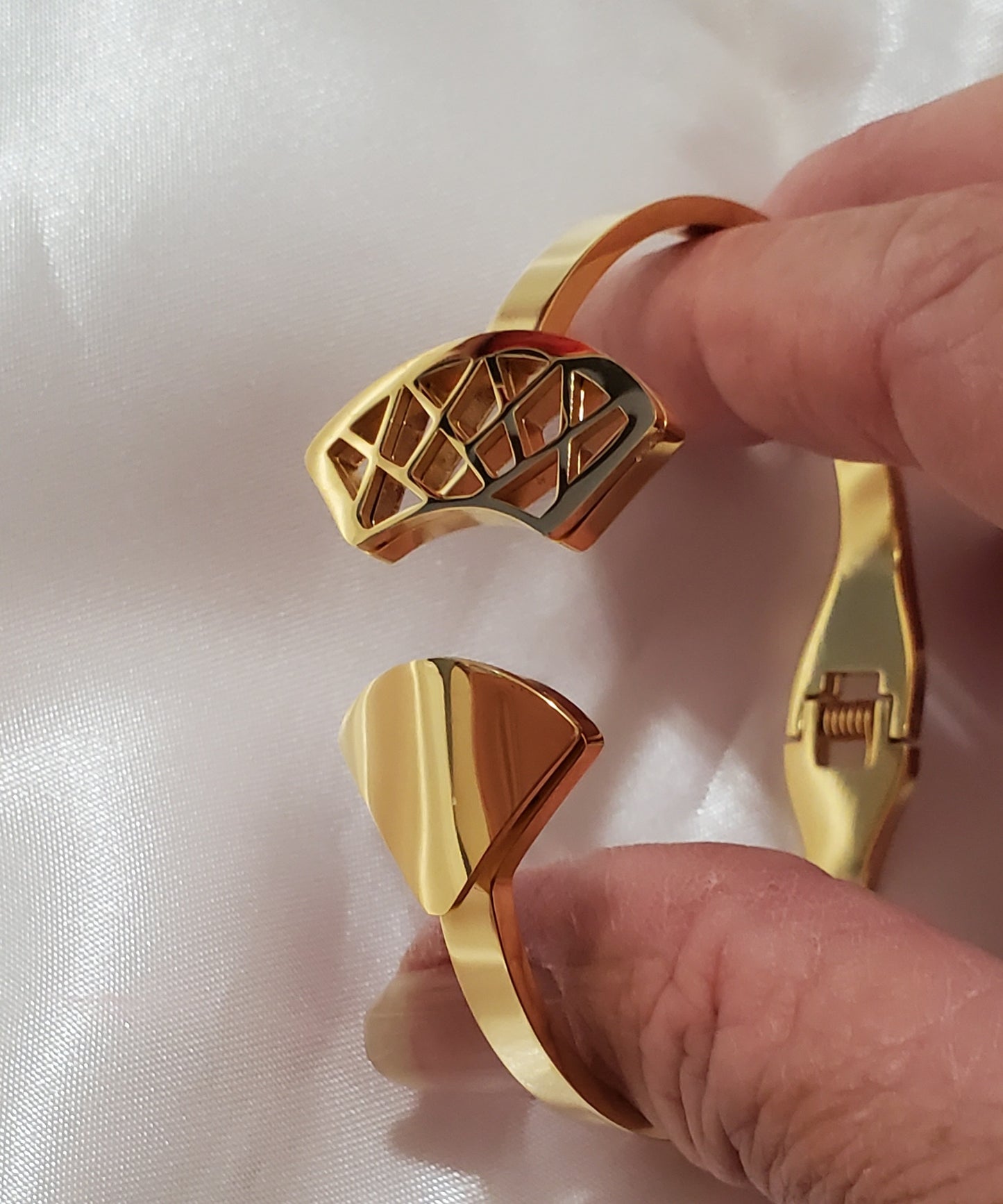 18K Gold Plated Stainless Steel Fan Bracelet