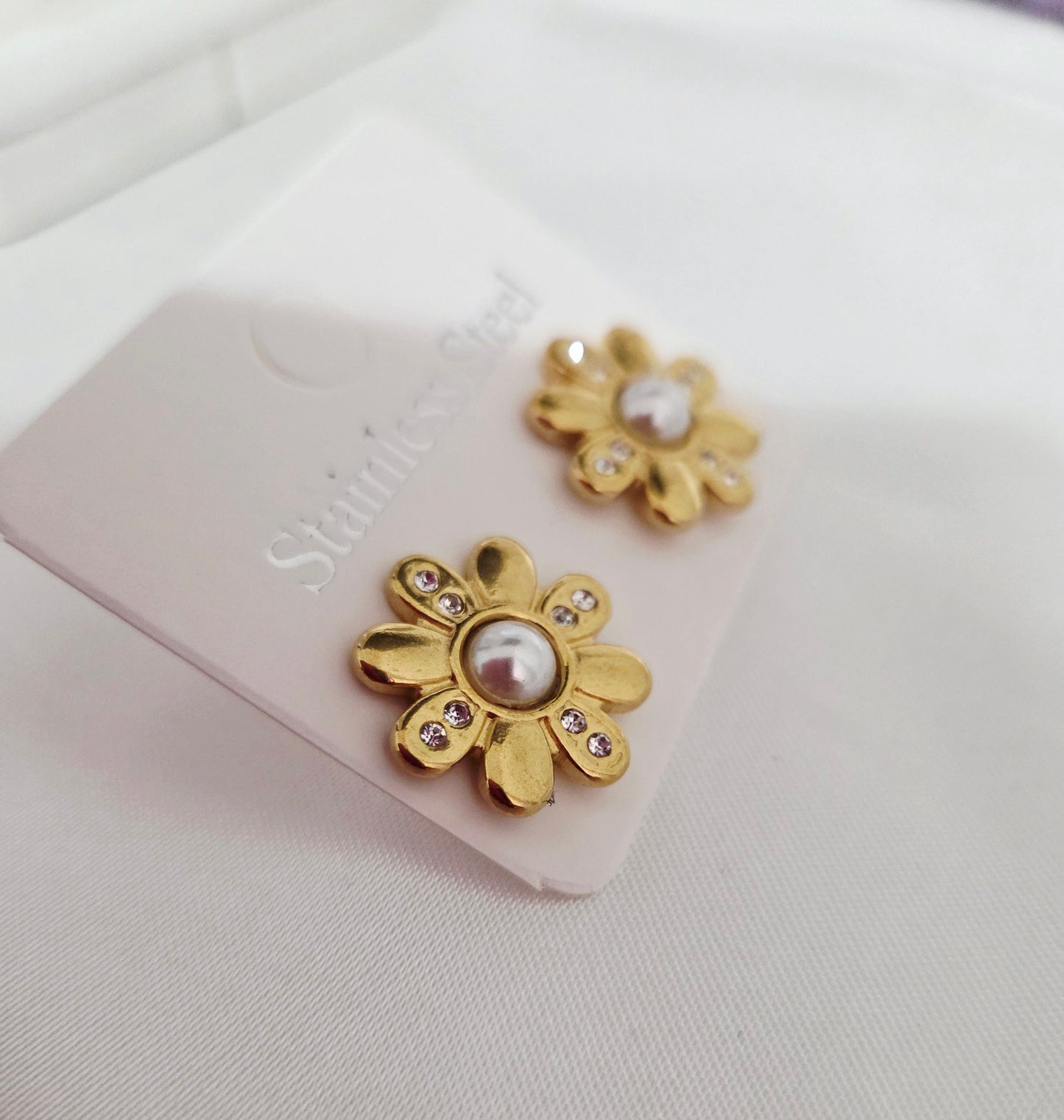 18K Gold Plated Stainless Steel Small Studs Earrings