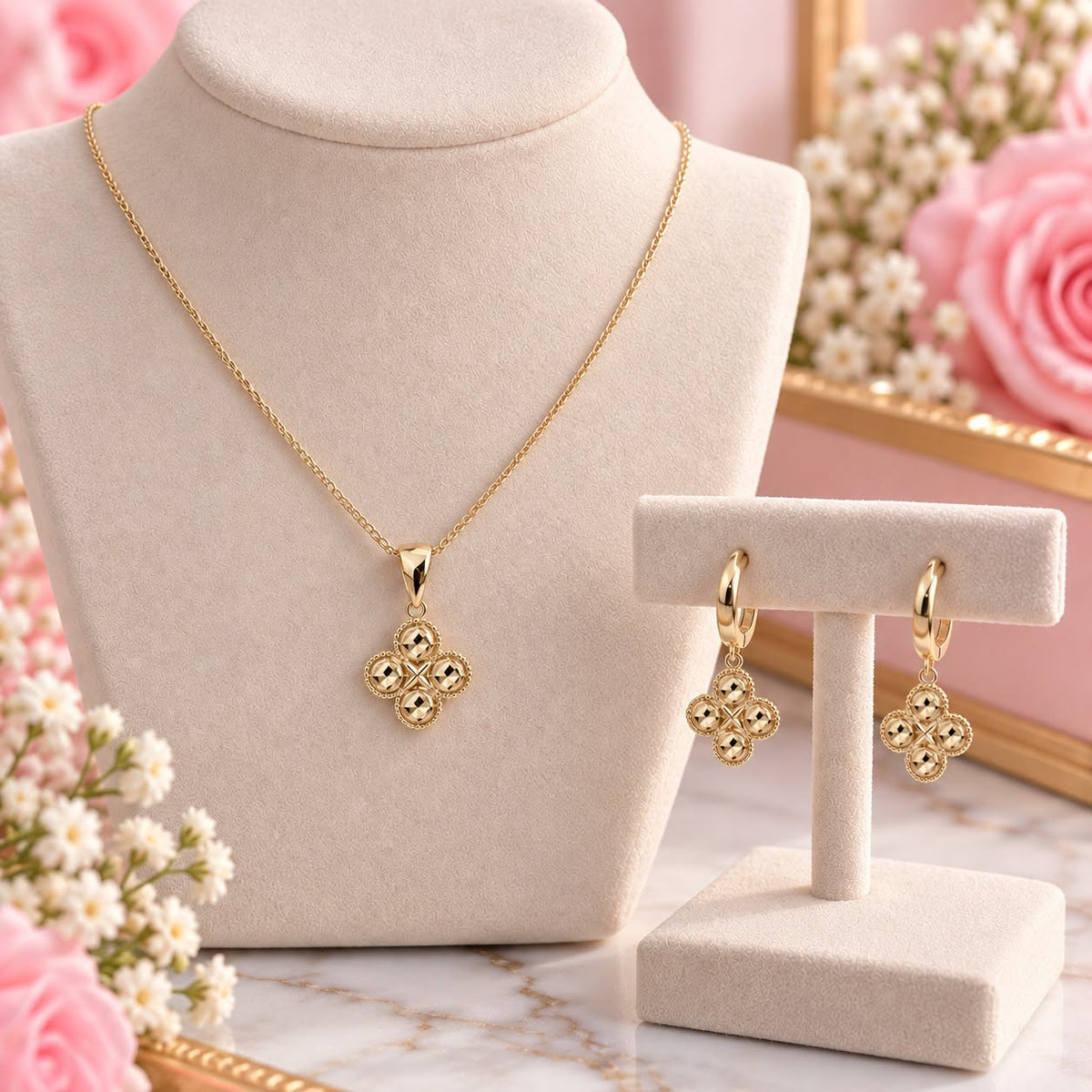 Set de collar en Oro Laminado 14K