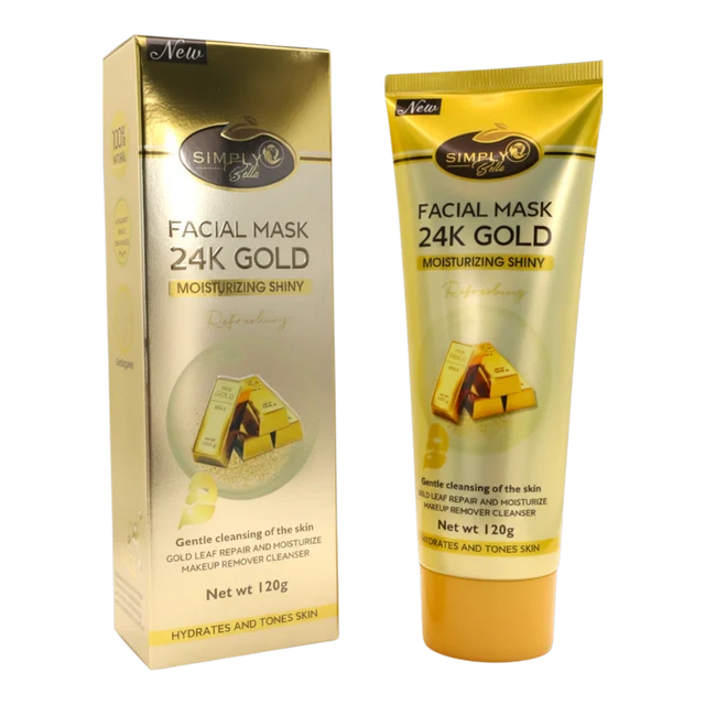 Simply Bella Facial Mask 24K gold Moisturizing Shiny