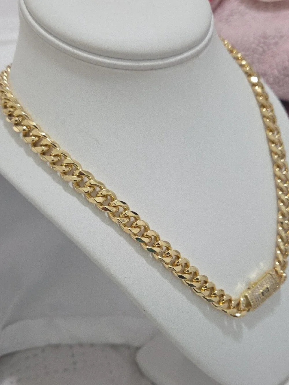 14K Laminated Gold Cuban Link Chain Necklace