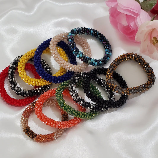 Pulseras Stretch con cuentas en cristal