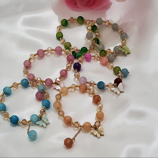 Stretch Crystal Butterfly Stretch Bracelet