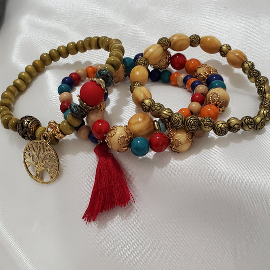 Pulseras Arbol de la vida Multicolor