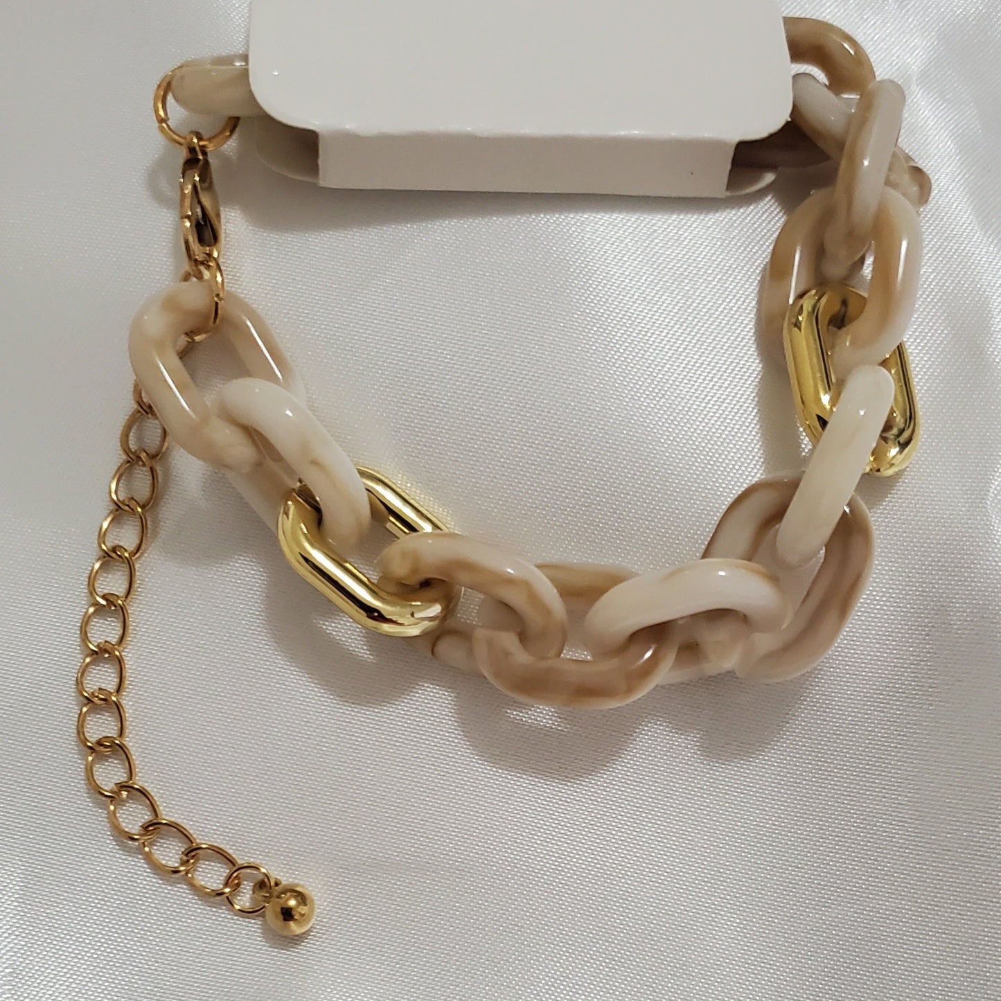 Pulsera Crema en Resina