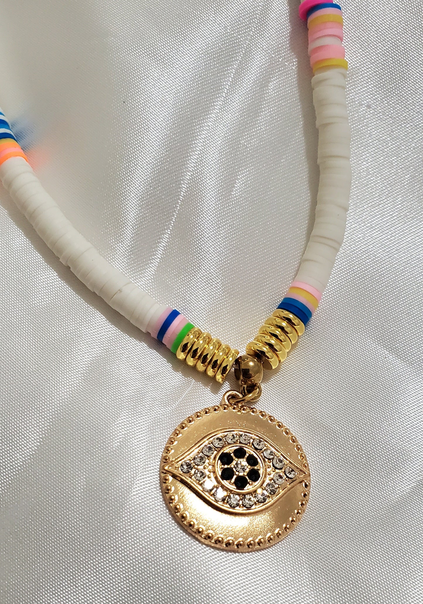 18K Gold Plated Heishi Beads Necklace & Bracelet Set | Stainless Steel | Multiple Colors