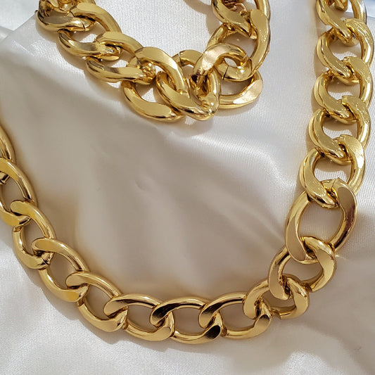 Link Necklace and Bracelet Set