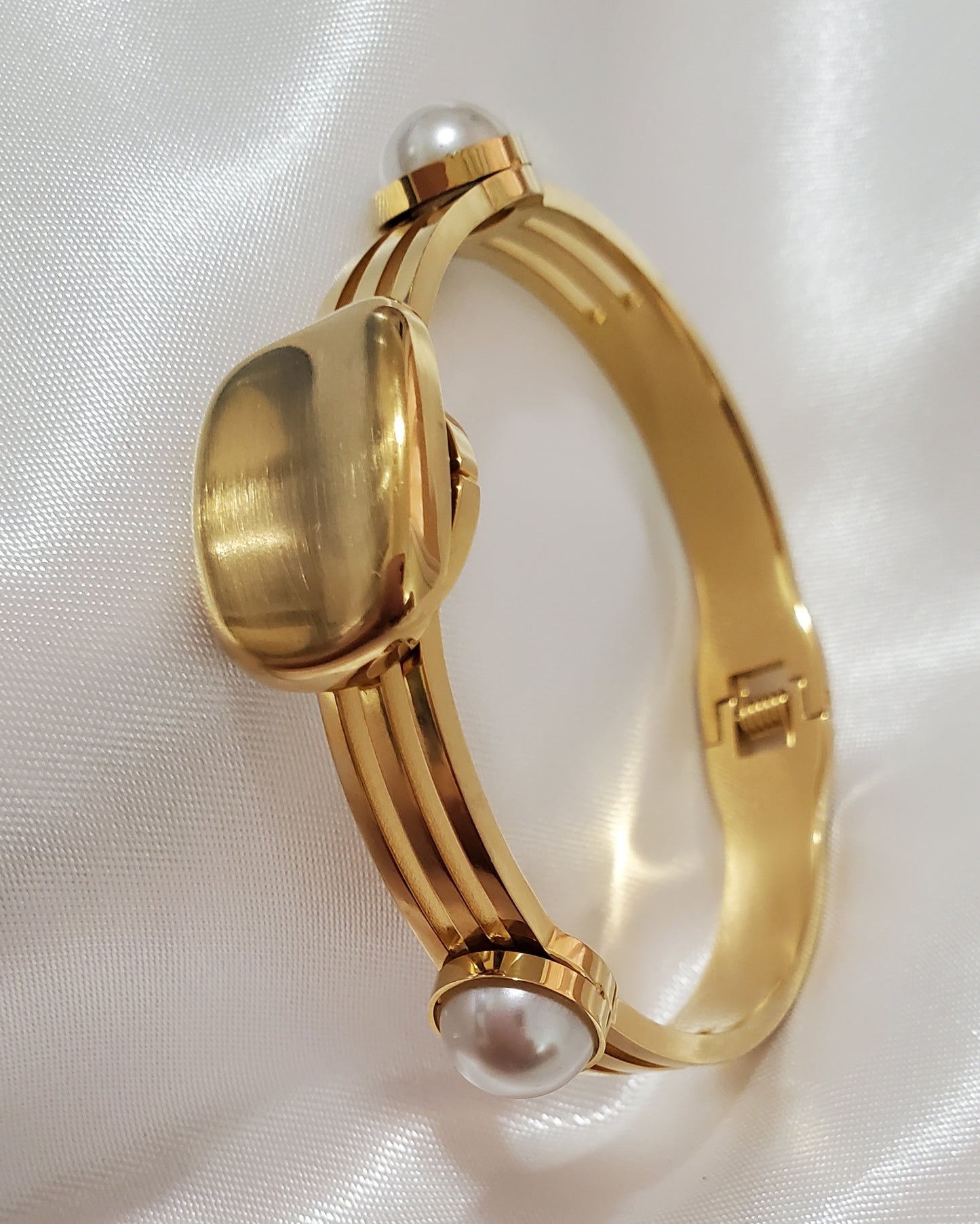 18K Gold Plated Stainless Steel Bangle Bracelet