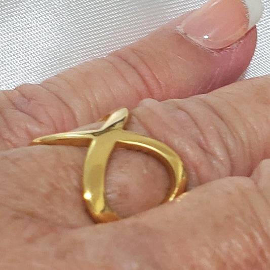 18K Gold Plated Stainless Steel Infinity Ring – Size 6