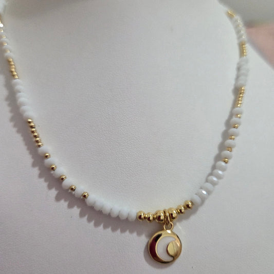 18K Gold Plated Evil Eye Pendant Choker – Beaded Necklace Jewelry for Women