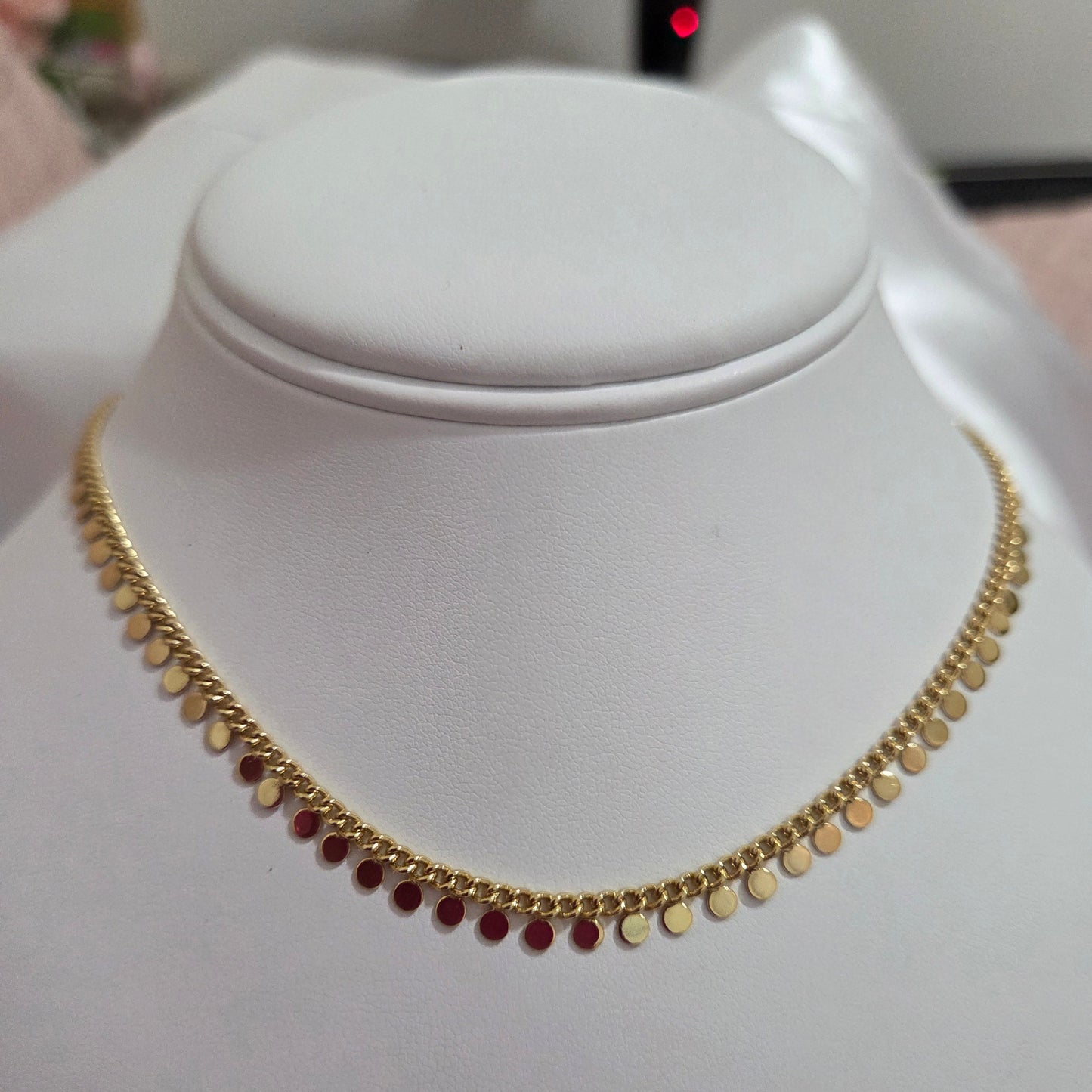 18K Gold Plated Coin Disc Necklace