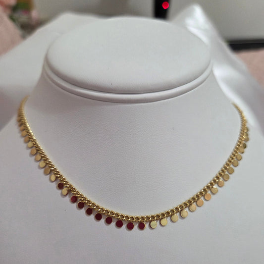 18K Gold Plated Coin Disc Necklace