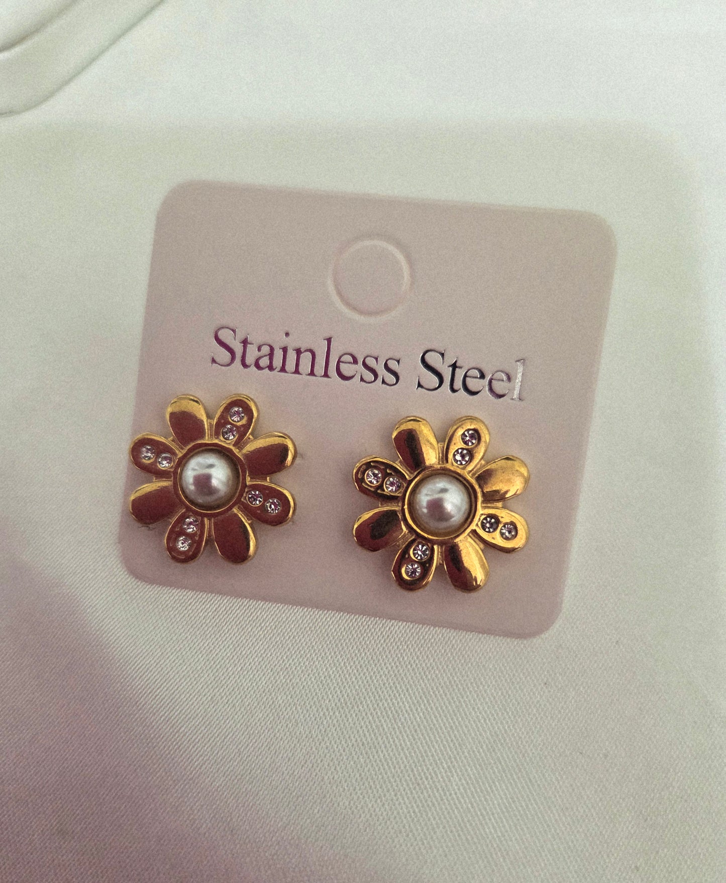 18K Gold Plated Stainless Steel Small Studs Earrings