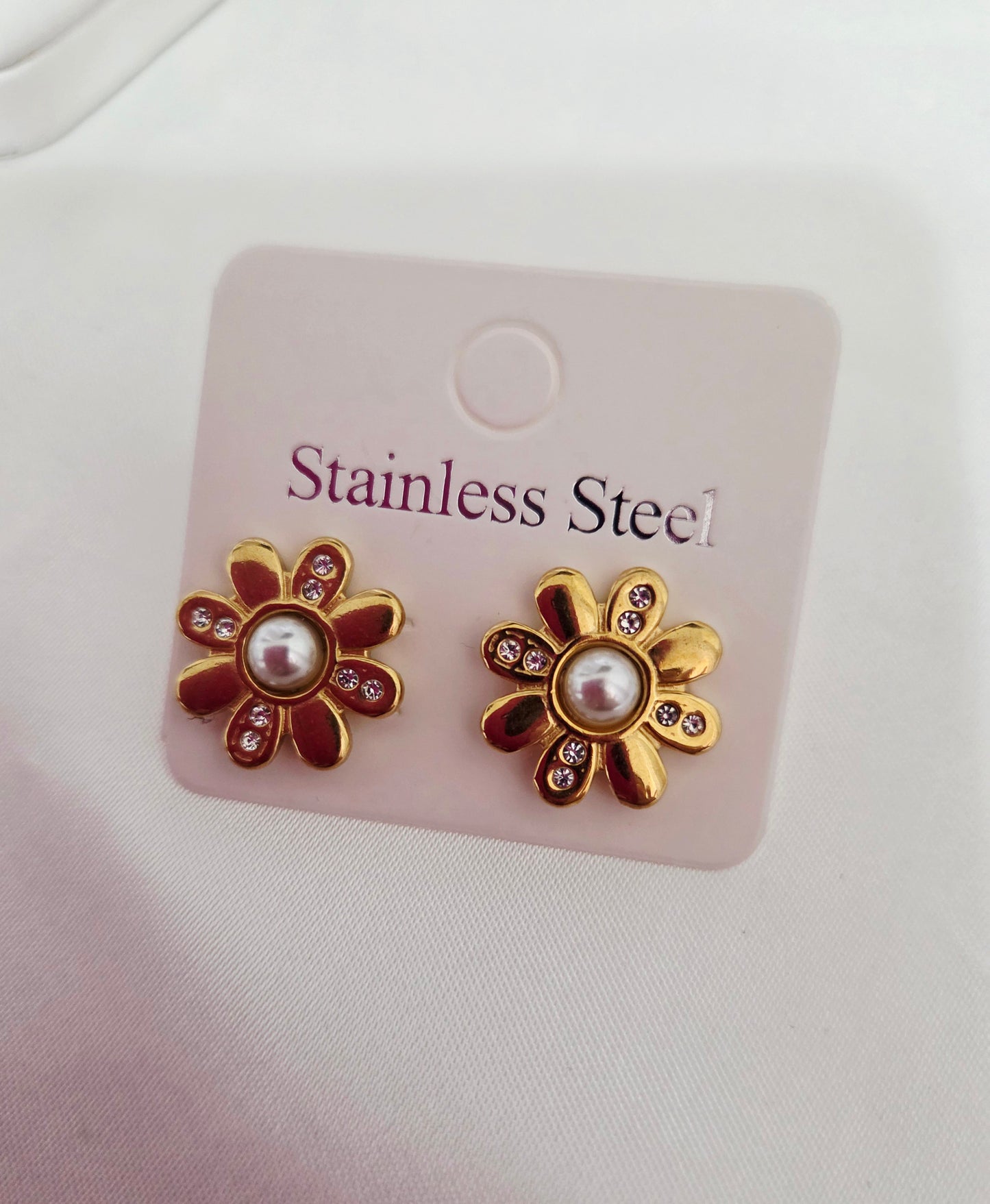 18K Gold Plated Stainless Steel Small Studs Earrings