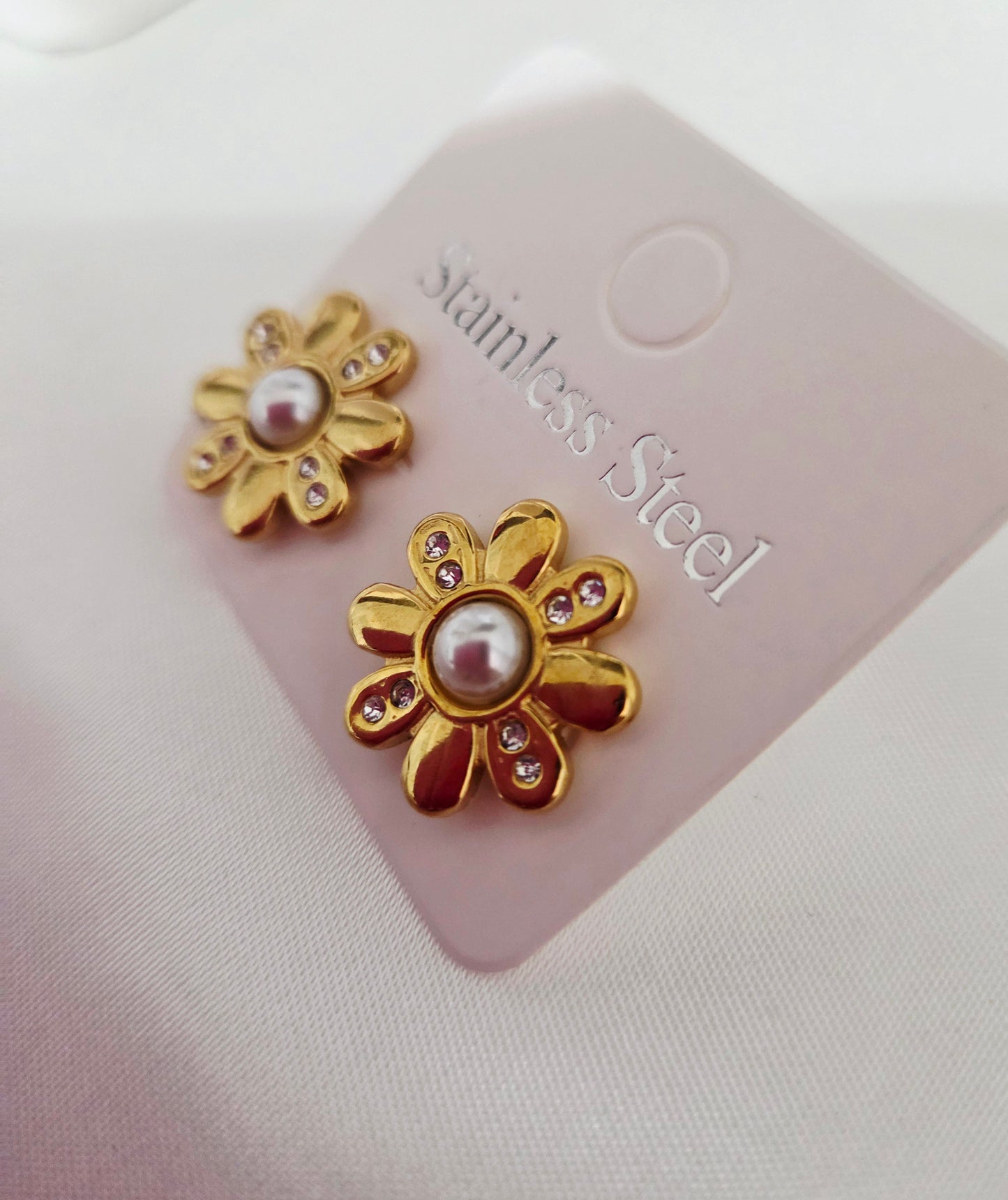18K Gold Plated Stainless Steel Small Studs Earrings