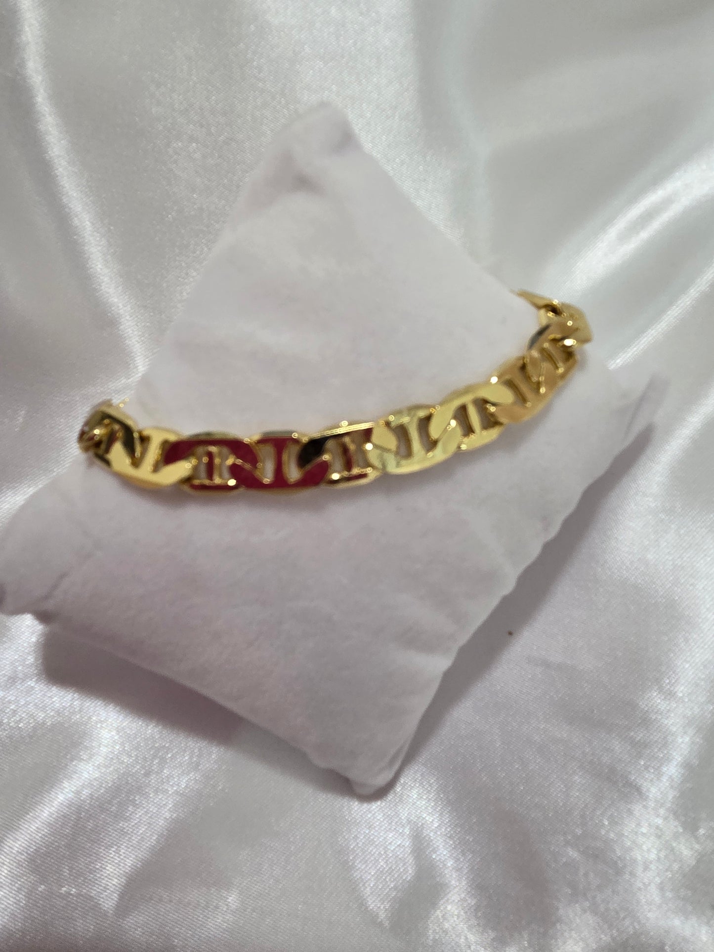 14K Gold Plated Stainless Steel Cuban Chain Bracelet