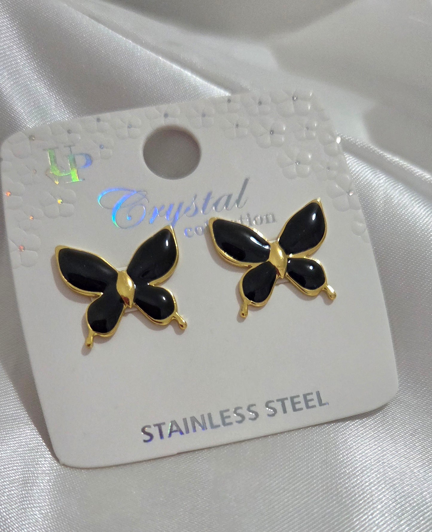 Enamel Butterfly Earrings