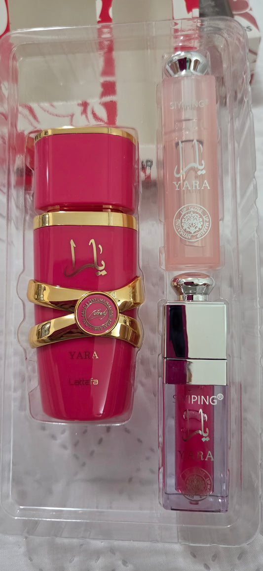 Yara Candy Perfume & Lip Stick & Lip Gloss