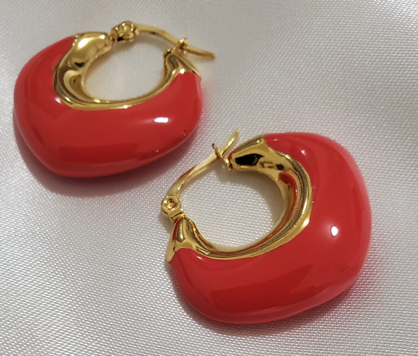 Marisol Enamel Geometric  Earrings