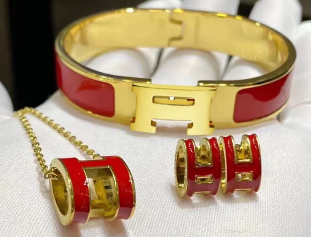 Pulsera Roja  H 18K  Gold Plated