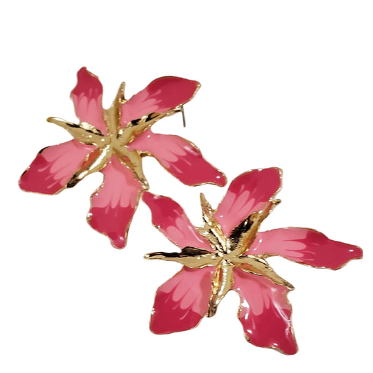 Rocio Flowers Metal Earrings