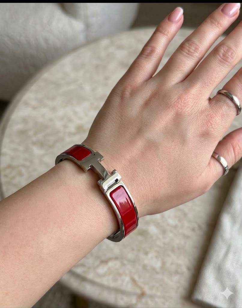 Hermes Style Red Bracelet