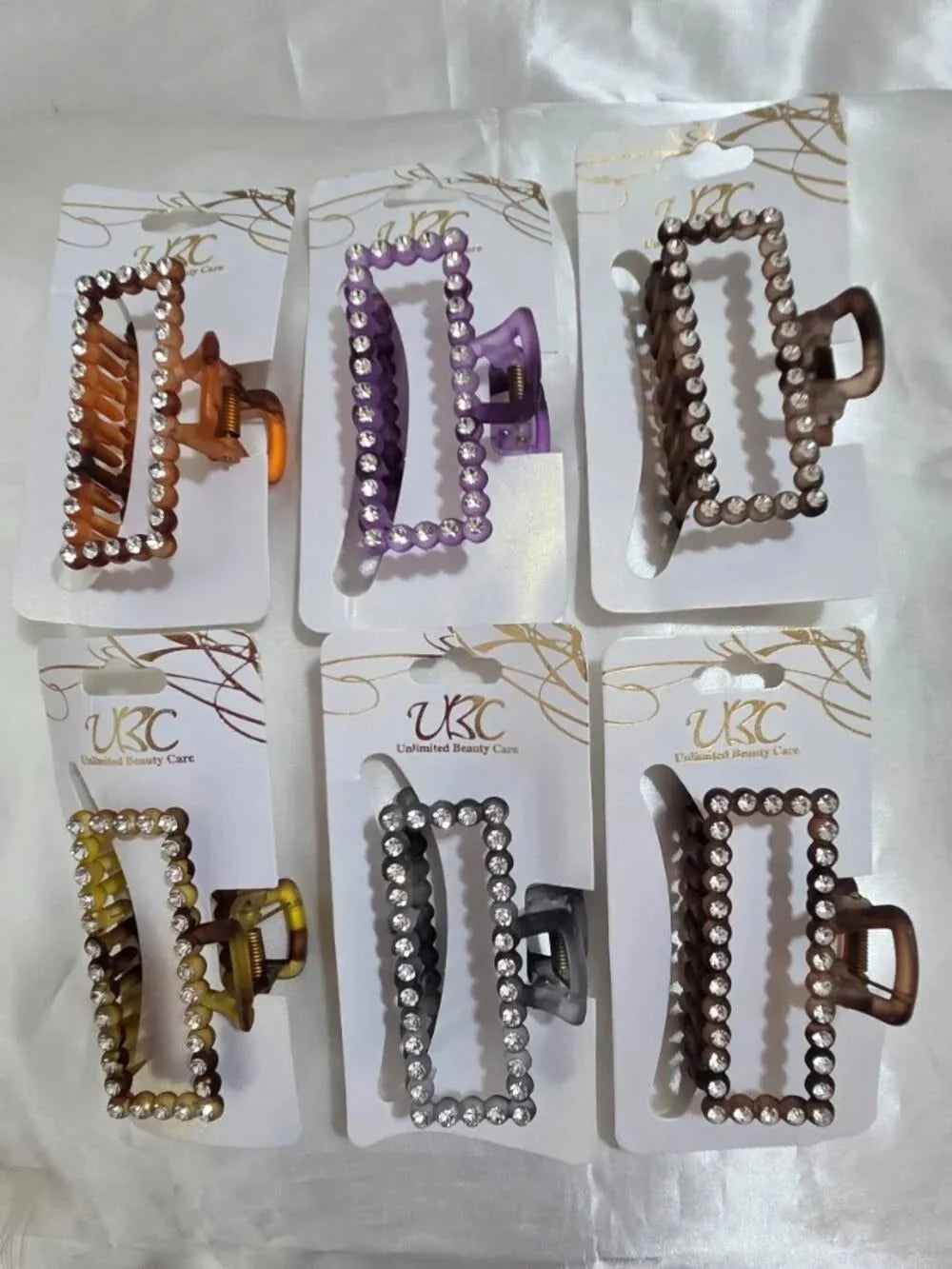 Rectangle Hair Claw Clip 6pcs Mixtas