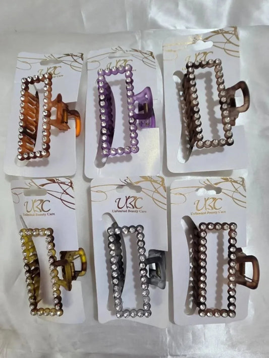 6 pcs Rectangle Hair Claw Clip 6pcs Mixtas
