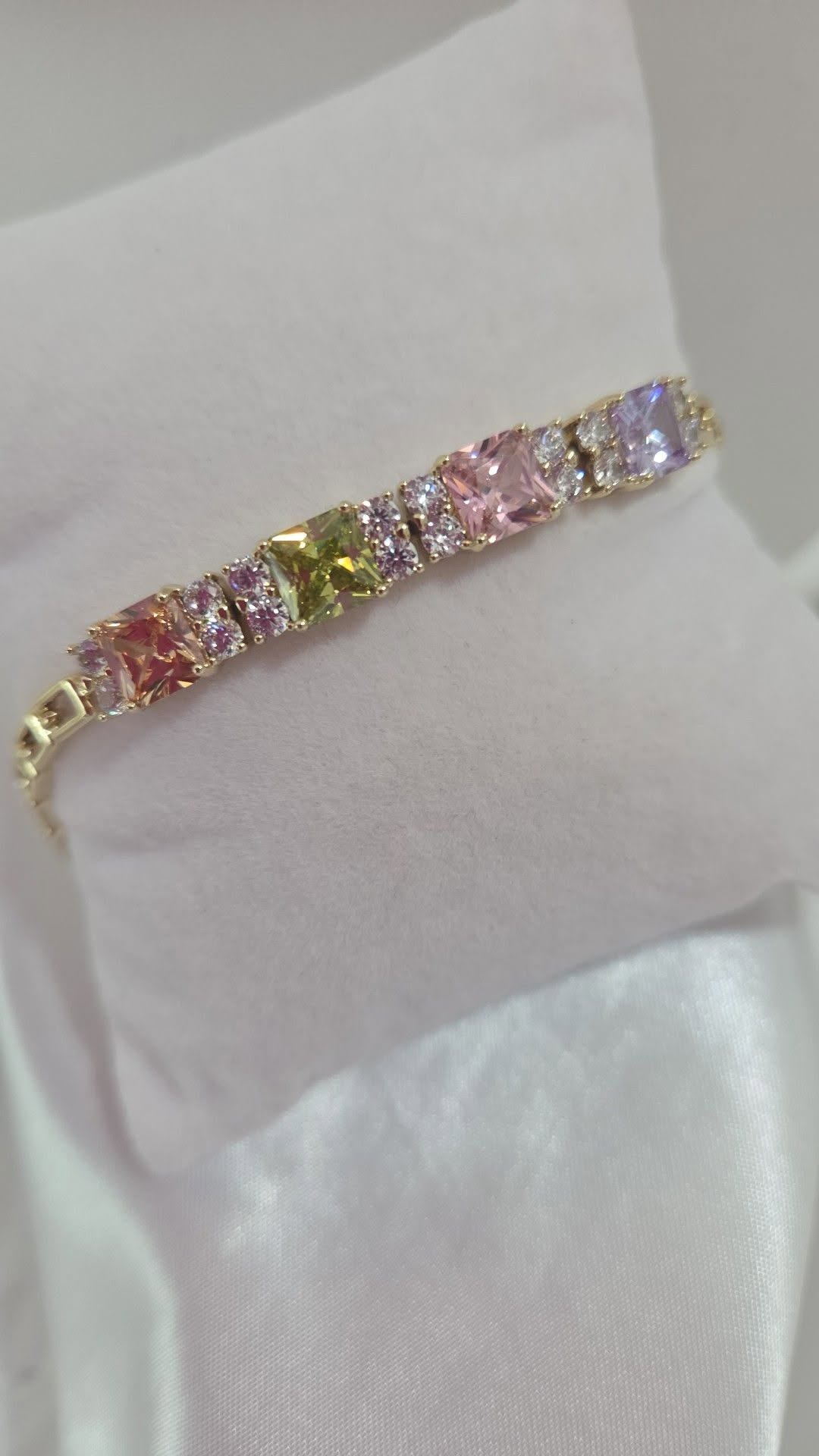 Pulsera Multicolor de Oro Laminado 14K