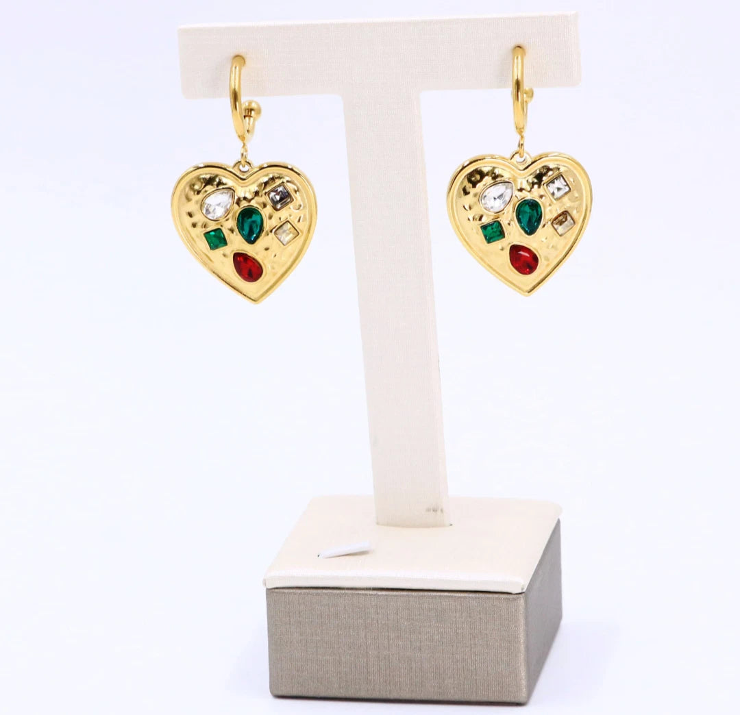 Crystal Heart Earrings
