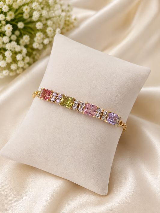 Pulsera Multicolor de Oro Laminado 14K