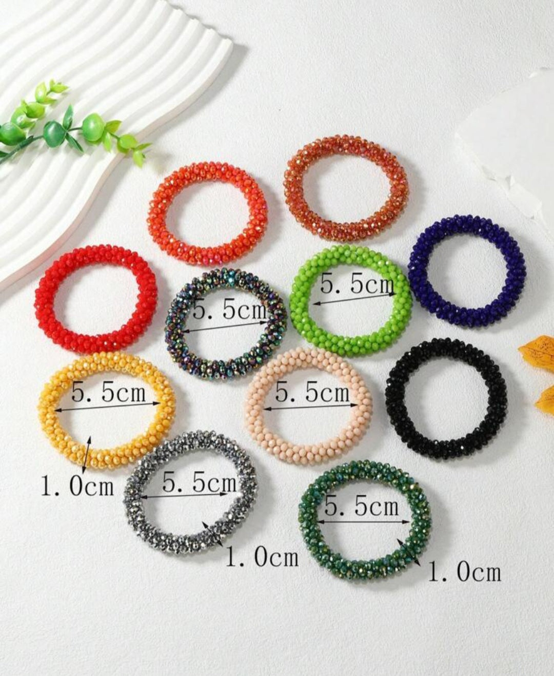 Pulseras Stretch con cuentas en cristal