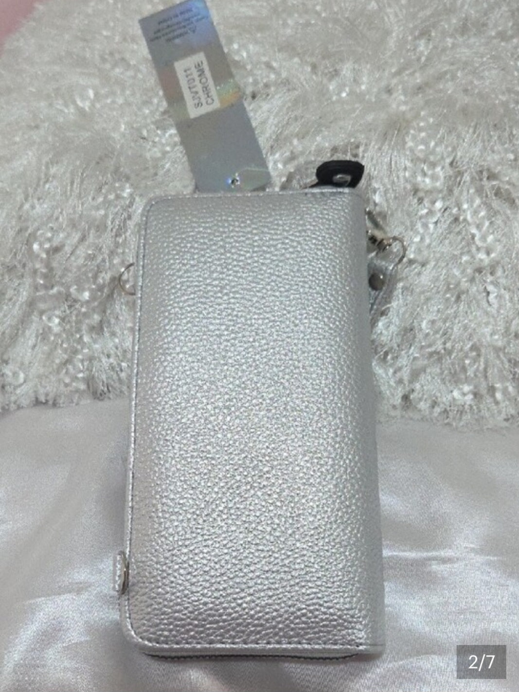 Derek Heart Metallic Silver Wallet