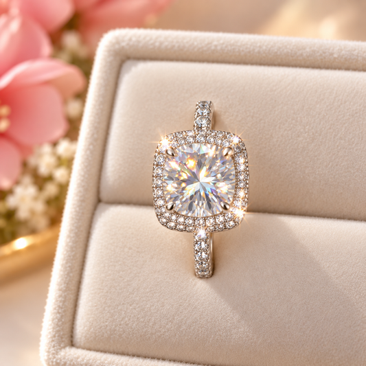 .5 CT Star Moissanite 925 Sterling Silver Ring