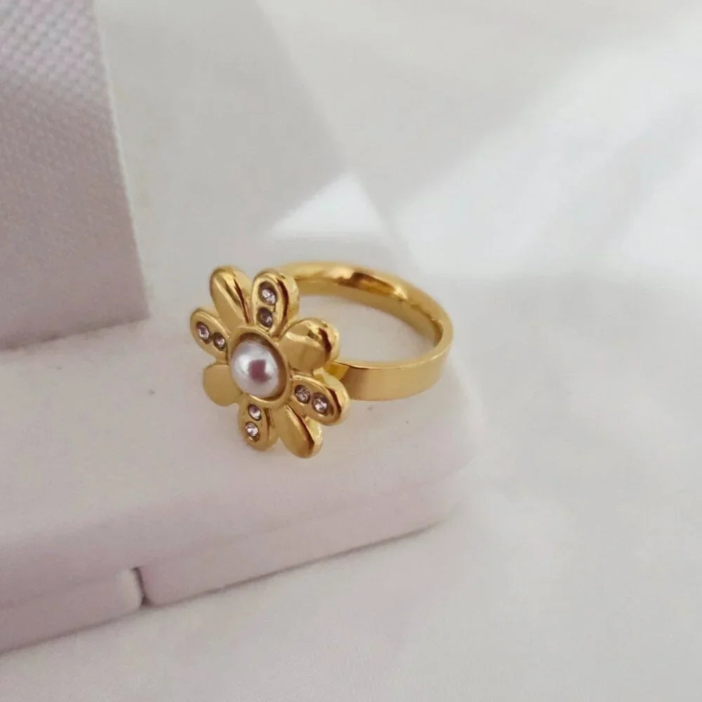 Anillo Perla Diamantitos
