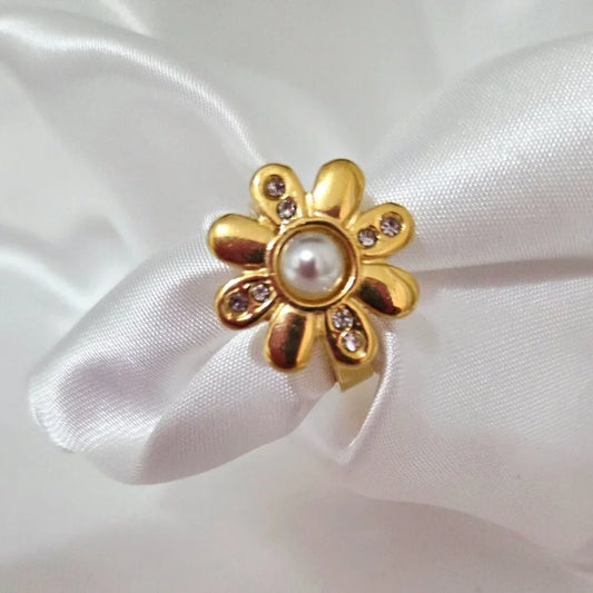 Anillo Perla Diamantitos