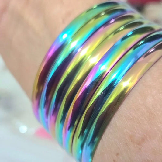 7pcs Stainless Steel Rainbow Bracelet