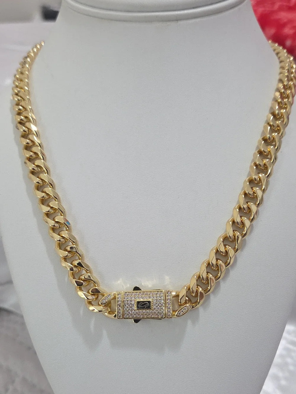 14K Laminated Gold Cuban Link Chain Necklace