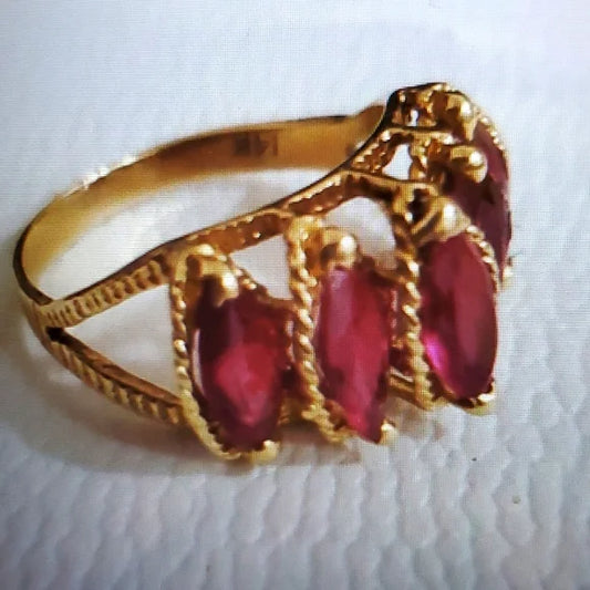 Rubi 2 14k Solid Gold Ring