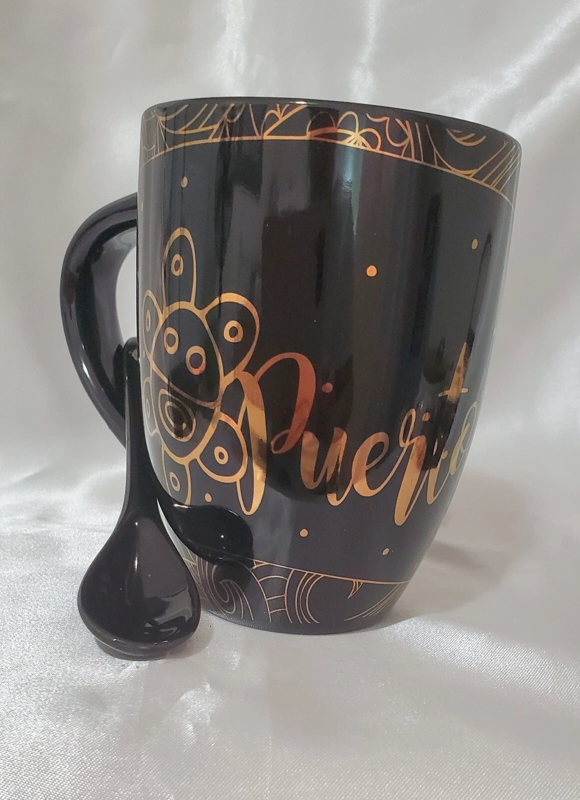 Puerto Rico Coquí Sun Taíno Ceramic Coffee Mug – Fine Glazed Souvenir Cup