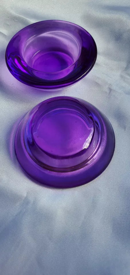 2 pcs  Eastland Chunky Glass Tealight Candle Holder